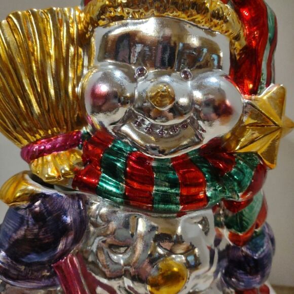 Hand Painted Ceramic Snowman - Picture 2 of 6